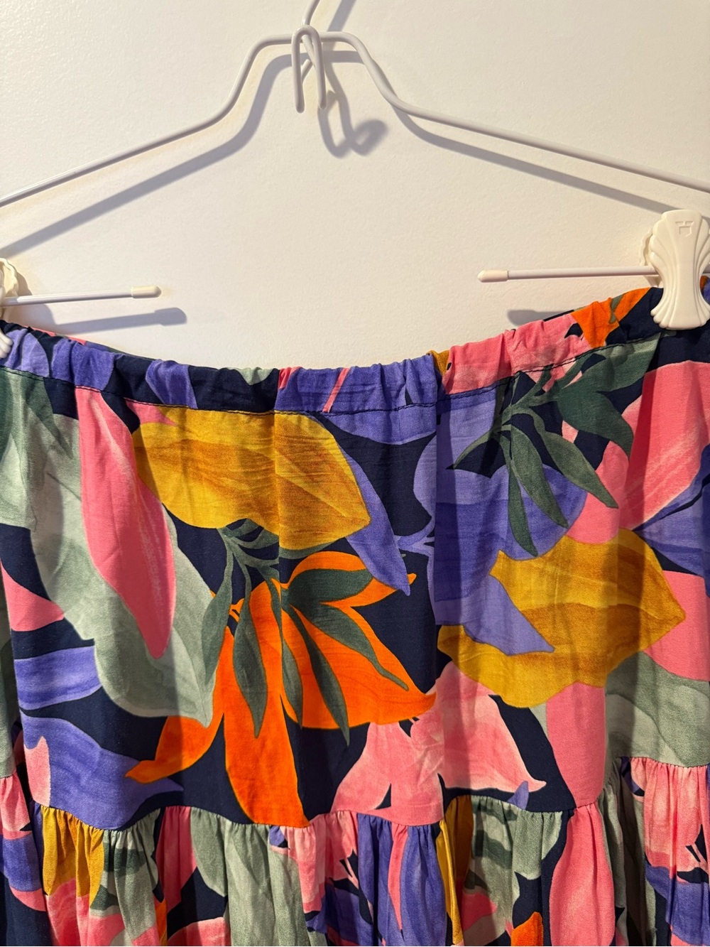 Vibrant Multi-Color Floral Maxi Skirt - Picture 7 of 14